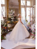 Beaded Ivory Lace Glitter Tulle Floor Length Flower Girl Dress